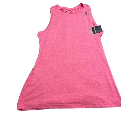 Reebok Womens Jersey Racerback Tank Top Heather Pink Size S