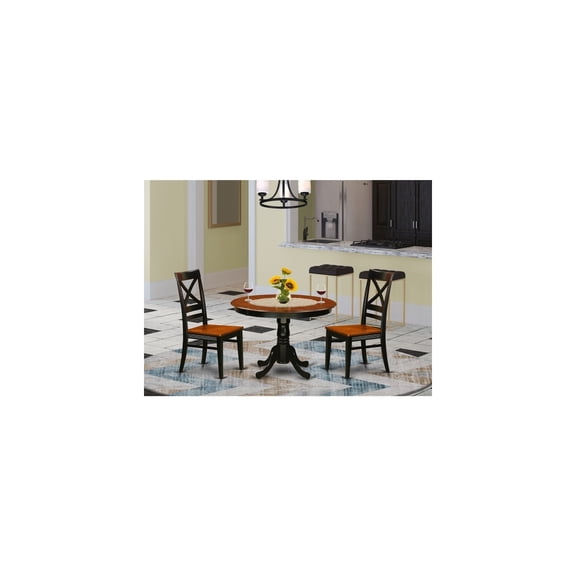 Round Dining Table Set with Kitchen Chairs - 5 Piece Modern Design