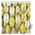 thumbnail image 1 of Cortina de Ducha ABPHQTO Sports Lover Decor Pelotas de Béisbol Softballs y un Bate 160x180 cm, 1 of 3