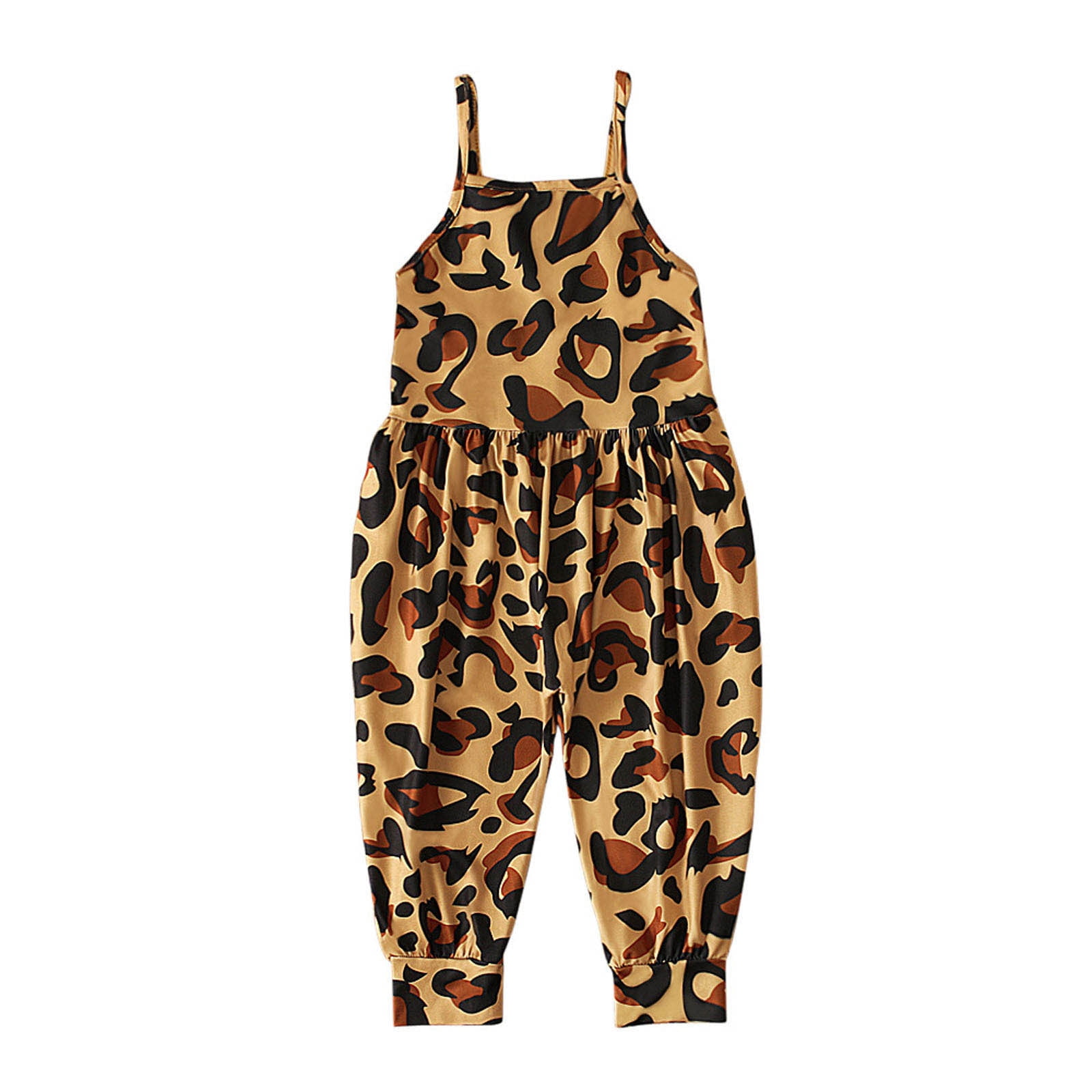 Girls leopard romper hotsell