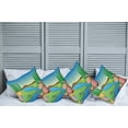 thumbnail image 2 of Ambesonne Cartoon Throw Pillow Cover 4 Pack, Little Girl Calming Nature, 24", Multicolor, 2 of 7