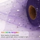 thumbnail image 5 of Rollos de tela de tul con purpurina, 6 pulgadas, 50 yardas (150 pies), cinta brillante, carrete de malla con lunares y lentejuelas, color morado, 5 of 5