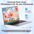 thumbnail image 5 of ZARSU 15.6" Windows 11 Laptop, 8GB RAM 512GB SSD, Intel Pentium J3710 Quad-Core, 1080P IPS Laptop Computer for Students and Business (Silver), 5 of 6