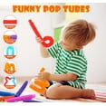thumbnail image 4 of YZhouD - Paquete de 12 juguetes sensoriales con forma de tubo Pop, juguetes antiestrés conectables y extensibles, regalos de fiesta para niños, juguetes de caja del tesoro para premios en el aula,, 4 of 7