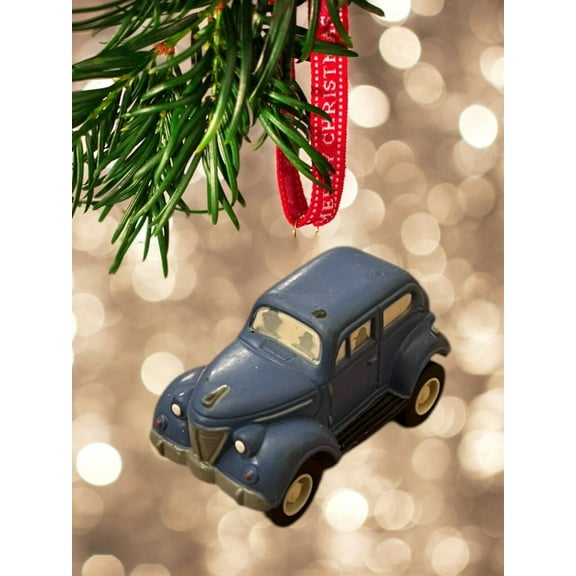 Ornament Vtg 1990 Dick Tracy Blue 2.5" Disney Pull Back Car Figure Figurine 4”