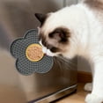thumbnail image 4 of Cats Lick Pad With Suctions Cup Base Flower Shape Slow Feeders Mat For Cat Small Dogs Choke Prevention Bowl(Grey-15cm), 4 of 4