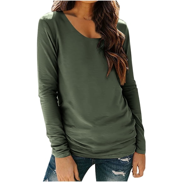 Tunic Long Sleeve Tops for Women Soft T Shirts for Women Womans Clothes Work Clothes for Women 2026 Shirt Women Western Outfit for Women