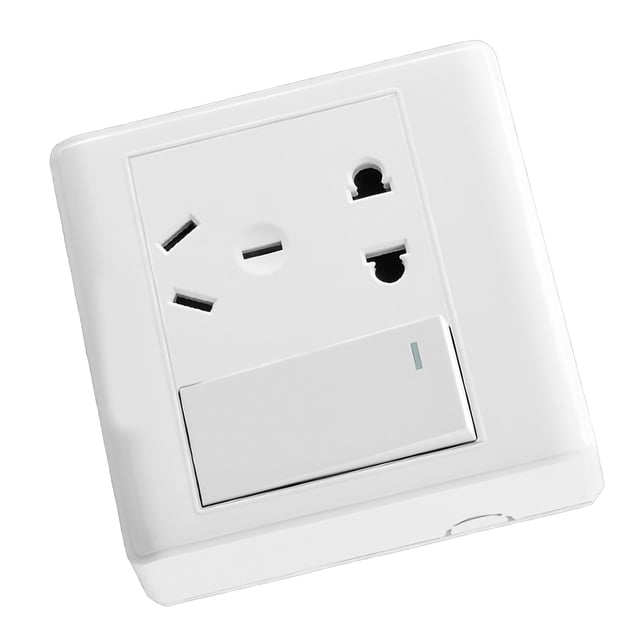 Household Power Socket PC Ultrathin Power Outlet Socket Flame Retardant Wall Electrical Socket1 Single Control with 5 Hole