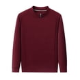 thumbnail image 2 of Blusa y camisa de cuello alto de manga larga para hombre, color liso, con cremallera de dos lados, camiseta de manga larga Derung, camisa de base cálida, sudadera con capucha para hombre, blusa de pol, 2 of 6