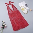 thumbnail image 4 of WCJM Women's chemical fiber underwear including 1x nightgown 1X underwear Red Polyester Women Lace FASHION Lingerie Nightdress Skirt Camisole Lace FASHION Pajamas Underwear, 4 of 9