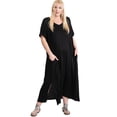 thumbnail image 2 of Pastel by Vivienne Women's Short Sleeve Maxi Dress Plus Size Black X-Large, 2 of 4