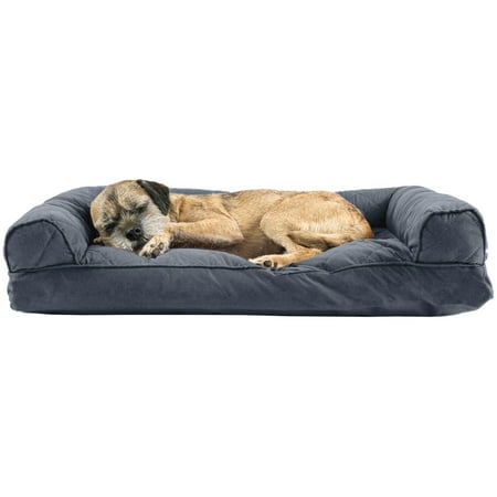 UPC: 0842229125924 | FurHaven Pet Products | Quilted Pillow Sofa Pet Bed for Dogs & Cats – Iron Gray Medium