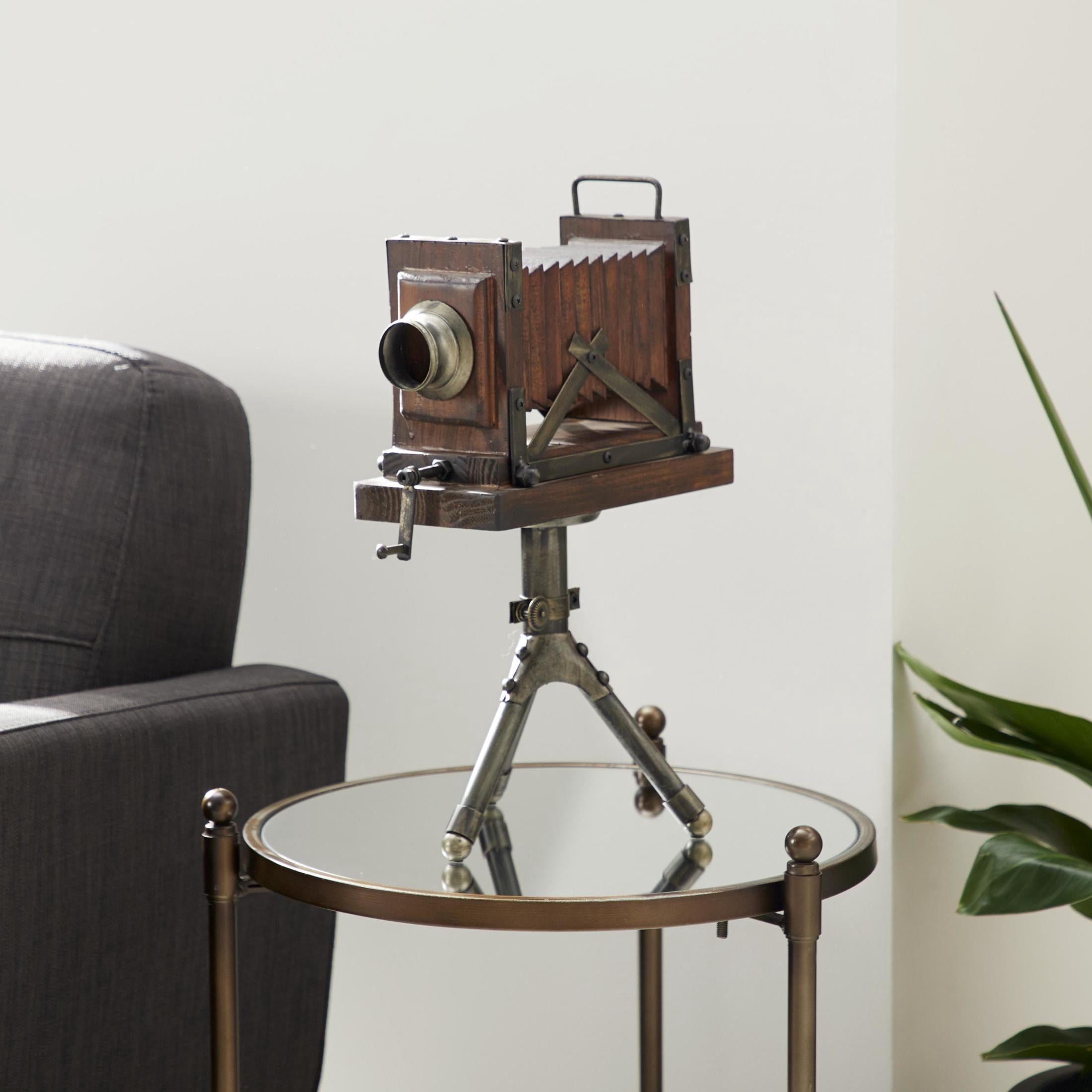 11" x 17" Brown Wood Camera Film Sculpture, by DecMode