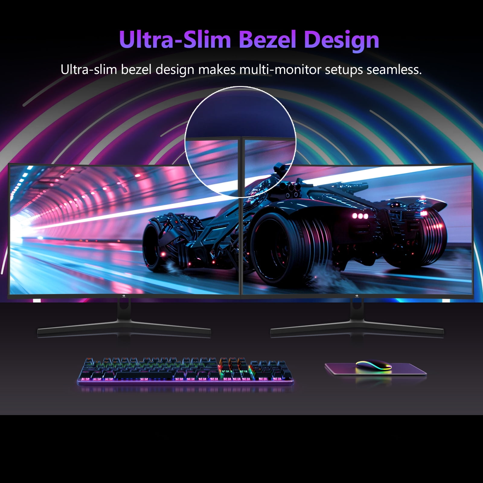Z-EDGE 27 Inch 300Hz Curved Gaming Monitor, FHD 1080P VA Display, 1ms MPRT, AMD FreeSync, HDR Support, VESA Mount Compatible, Black