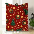 thumbnail image 2 of MOQIN Christmas Throw Blanket, Christmas Decorations Blankets and Throws, Winter Cozy Holiday Cabin Throw for Sofa Couch - 40” x 30" Red Snowflake Blankets, 2 of 9