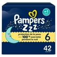thumbnail image 2 of ZZZ Overnight Diapers, Size 6 (35+ lbs), Nighttime Protection Disposable Baby Diaper, 2 of 28