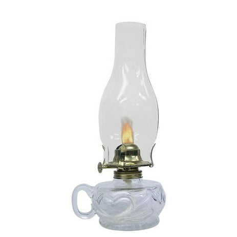 21st Century Products Lite Hearted Glass Hurricane Oil Lamp