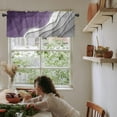 thumbnail image 6 of Purple Ombre Valance Curtain for Kithchen Windows Purple Gray Pink Gradient Modern Abstract Geometric Valance Tier Curtain Rod Pocket Valances for Bedroom/Living Room/Bathroom, 1 Panel, 54 x 18 Inch, 6 of 6