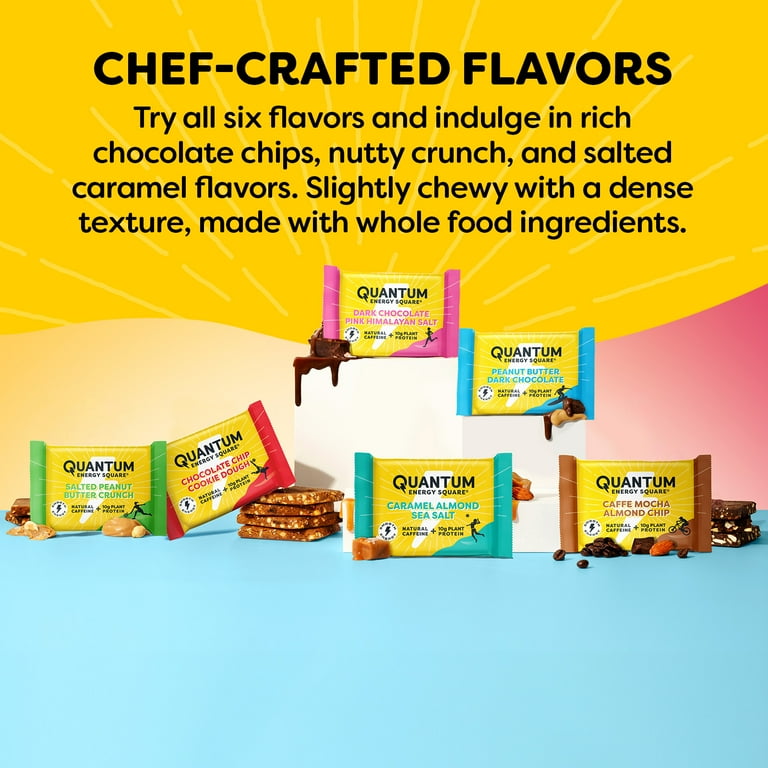 Quantum Energy Square: Energy Bar with Caffeine 10g Protein