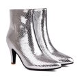 thumbnail image 5 of Women's Ankle Boots Fashion Pointed Toe Stiletto Heel Snakeskin Print Side Zipper Short Footwear for Fall Winter, 5 of 5