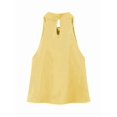 thumbnail image 5 of Women's Tank Tops Halter Draped Front Backless Womens Summer Tops Elegant Camisole Tops Yellow L, 5 of 6