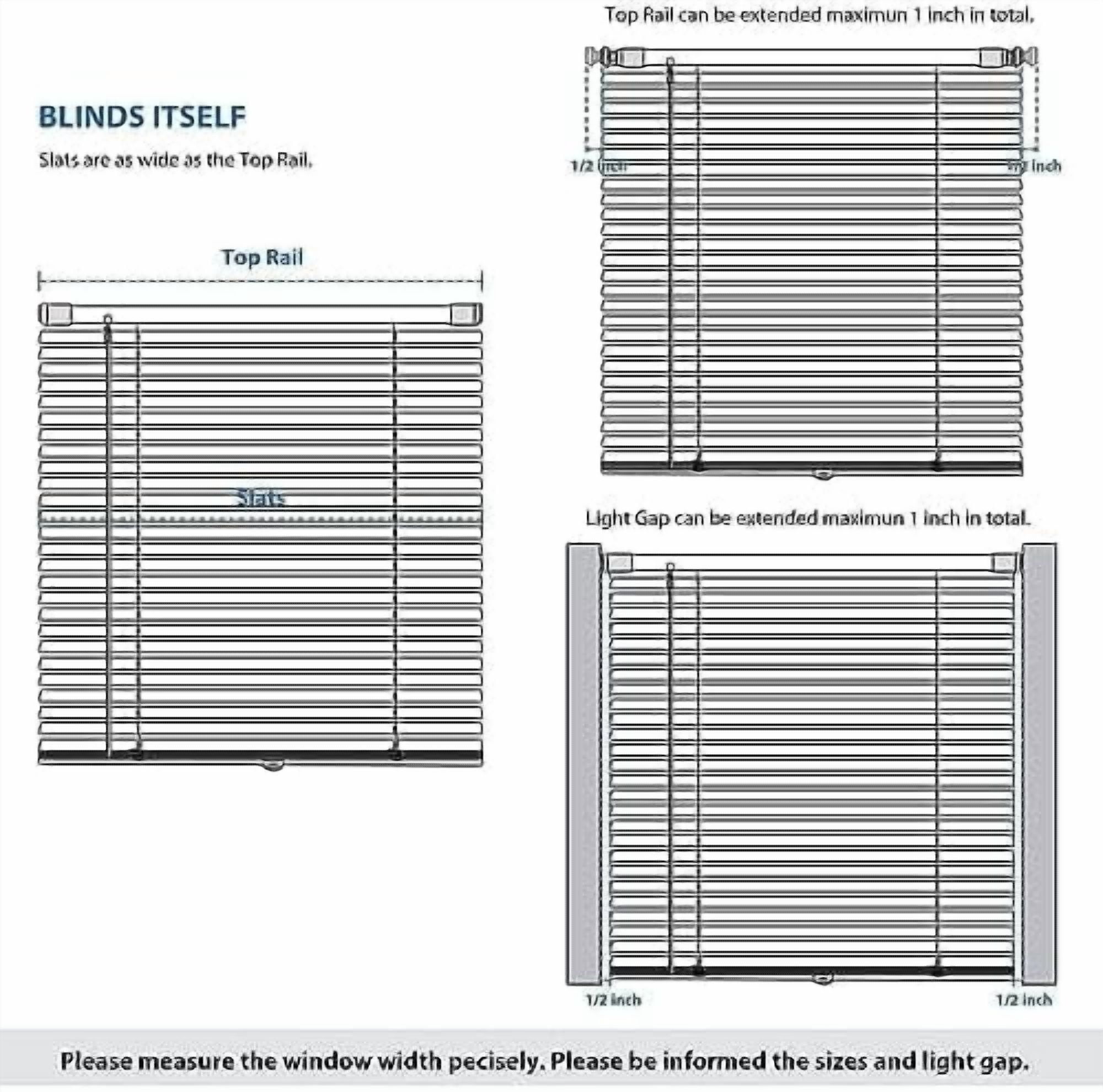No Tools No Drill 1" Vinyl Mini Blinds, Cordless Blinds for Windows, Light Filtering Horizontal Window Blinds & Shades, 30" W x 48" H, Mahogany