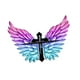 thumbnail image 5 of Colorido Ala de ángel Cross Decoración de la pared de madera Regalo decorativo Regalo colgante Adorno para el balcón del dormitorio Ventana de oficina, 5 of 7