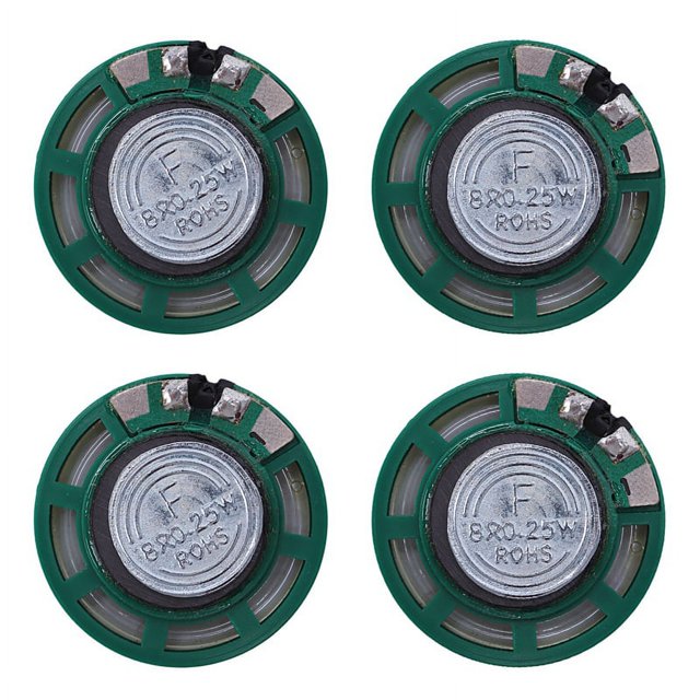 4 Pcs 1/4W 0.25W 8Ohm 27mm round external magnet speaker speaker,Sound amplifier,Speaker accessories