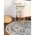 thumbnail image 3 of Rugs.com Charlotte Collection Rug – 5 Ft Round Gray Low-Pile Rug Perfect For Kitchens, Dining Rooms, 3 of 9