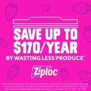 Ziploc® Quart Storage Bags, Stay Open Design, Easy to Fill, 48 Count