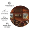 thumbnail image 4 of Balery 4 Pcs Log Cabin Insideleather Coasters Set, Drink Table Cup Coasters For Living Room Kitchen Coffee Decor, 4 of 9
