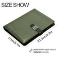 thumbnail image 3 of Premium Faux Leather Notebook - Refillable, Multi-Functional Organizer, 23.3x17cm, All-Season Use，Green, 3 of 6