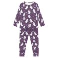thumbnail image 5 of DISNIMO Purple Halloween Ghost Pajamas for Kids Girls Pajama Sets Size 7-8 Kids 2 Piece Pajama Set Girls Pjs for Boys Long Sleeve Pajamas with Pockets Kids Sleepwear Sets, 5 of 7