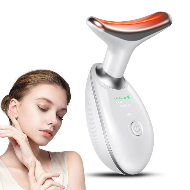 Masajeador de cuello y rostro rilzii para uso doméstico, 3 modos, blanco