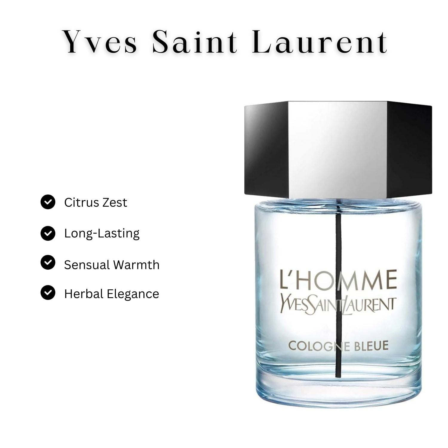 Yves Saint Laurent L'Homme Cologne Bleue Eau De Toilette Vaporisateur  Spray, 3.4 oz