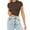 E-Brown, variant on Kcodviy Womens Summer Short Sleeve Basics Under Shirt Cute Crop Tops Casual Women Medium Shirts Basic Crewneck Slim Fit Shirts Women for T Shirts