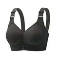 thumbnail image 5 of ATENAR Womens Bras,Wireless Bras for Women,Supportive Bras for Women,Soft,Stretch Fabric,Solid,Nylon,Spandex,Black,XL(US:10), 5 of 8