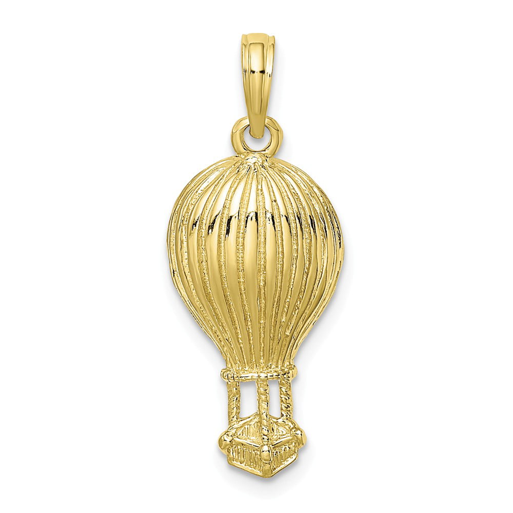 10k Yellow Gold Hot Air Balloon Charm Charms for Bracelets and Necklaces