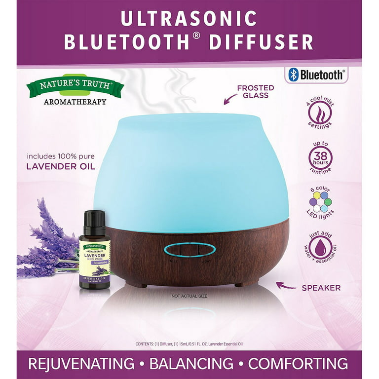  PERPURITY Aromatherapy Diffuser with Bluetooth Speaker
