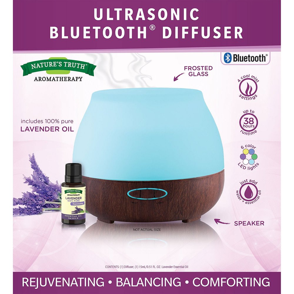 Nature's Truth Ultrasonic Bluetooth Plug in Aromatherapy Diffuser with