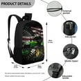 thumbnail image 3 of Yuyamidu Tractor Backpack with Lunch Box Set for Boys American Flag Kids Bookbag with Lunchbox & Pen Case & Water Bottle Carrier Bag, 4 in 1 Primary School Bags and Lunch Bag for Girls, 3 of 7