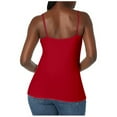 thumbnail image 3 of SHITINN 4x Undershirt Running Women Women's Solid Color Elastic Inner Layer with Thin Chest Pad Can Be Worn On The Outside As A Base Shirt with A Camisole Vest, 3 of 5