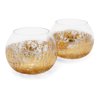 MoDRN Glam 3" Speckled Gold Votive Set of 2