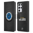 thumbnail image 1 of Head Case Designs Officially Licensed NHL St Louis Blues Puck Texture Leather Book Wallet Case Cover Compatible with Samsung Galaxy S21 Ultra 5G, 1 of 6