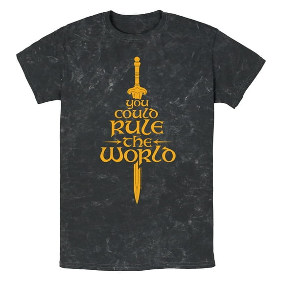 Men's The Lord of the Rings: The War of the Rohirrim You Could Rule the World Sword Graphic T-Shirt