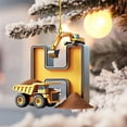 thumbnail image 4 of 26 Letters Building Vehicle Christmas Decorations Christmas Tree Pendants Christmas Decorations for Home Of The Day, 4 of 9