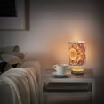 thumbnail image 6 of Gold Red Mandala Bedside Desk Lamp LED Table Nightstand Lamps Warm Light Fabric Lampshade for Home Bedroom Office Living Room Decor, 6 of 7