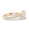 thumbnail image 4 of ESTE ORIGIN 2.50Ct Round Moissanite Cathedral Engagement Ring – Triple Pavé Band, Hidden Halo in 18K Rose Gold for Women, 4 of 7