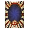 thumbnail image 3 of Ambesonne Vintage Tablecloth Rectangular Table Cover, Circus Poster Image, 52"x70", Pale Yellow Navy Blue, 3 of 4