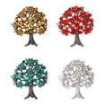 thumbnail image 5 of Naierhg Women Brooch Tree Shape Rhinestone Oil Drip Anti-slip Shoulder Bag Suit Coat Collar Hat Clothes Anti-exposure Pin Party Prom Bride Garment Jewelry, 5 of 8